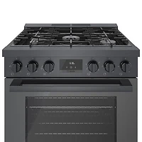 Cuisinière gaz autonome 5 brûleurs convection véritable 3,7 pi³ 30 po Bosch (HGS8045UC) - Inox noir