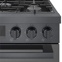 Cuisinière gaz autonome 5 brûleurs convection véritable 3,7 pi³ 30 po Bosch (HGS8045UC) - Inox noir
