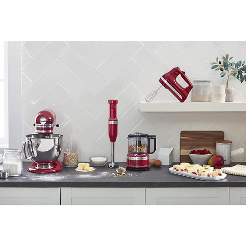 Mélangeur à immersion à vitesse variable de KitchenAid - Rouge empire