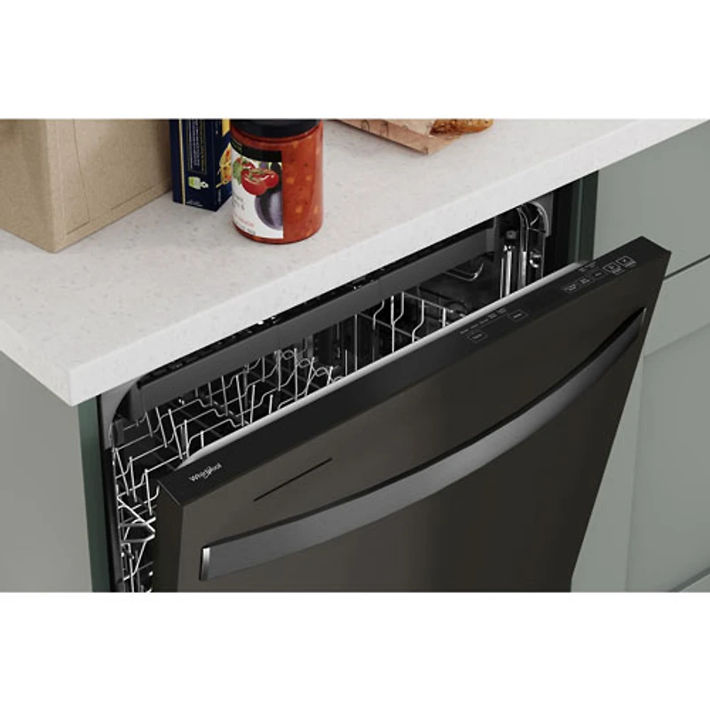Whirlpool 24" 47dB Built-In Dishwasher with Third Rack (WDT750SAKV) - Black Stainless