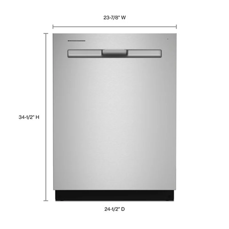 Lave-vaisselle encastrable 24 po 47 dB avec troisième panier de Whirlpool (WDT750SAKZ) - Inox