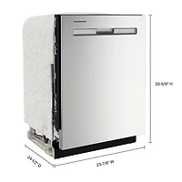 Lave-vaisselle encastrable 24 po 47 dB avec troisième panier de Whirlpool (WDT750SAKZ) - Inox