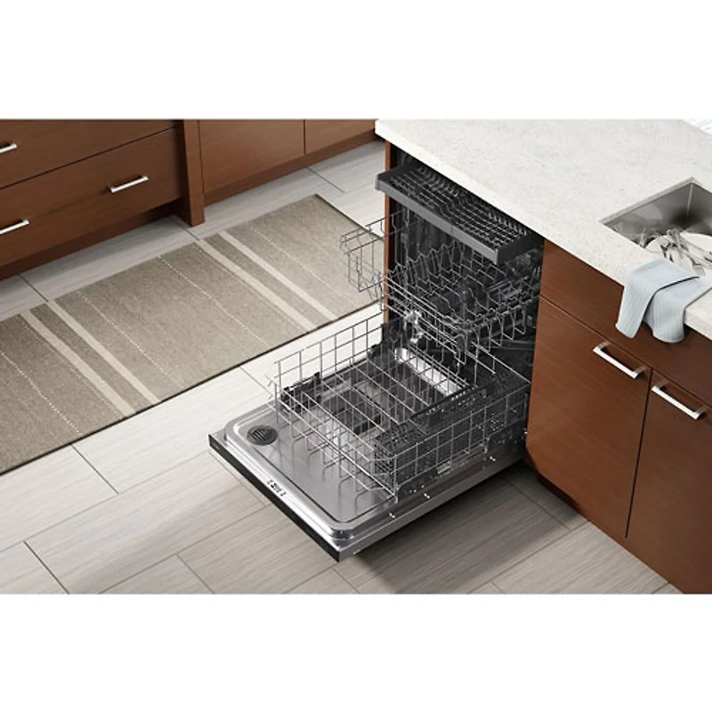 Lave-vaisselle encastrable 24 po 47 dB avec troisième panier de Whirlpool (WDT750SAKZ) - Inox