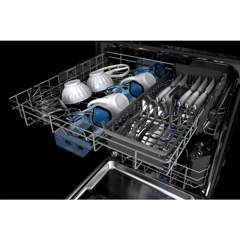 Lave-vaisselle encastrable 24 po 47 dB avec troisième panier de Whirlpool (WDT750SAKZ) - Inox