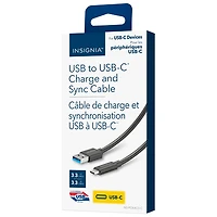 Insignia 1M (3.3 ft.) USB A-to-C 3.2 Gen 2 10Gbps-Speed Cable - Only at Best Buy