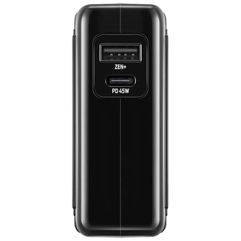 Zendure MIX GO 2-in-1 2-Port USB-A/USB-C Wall Charger & 5000mAh Power Bank - Black