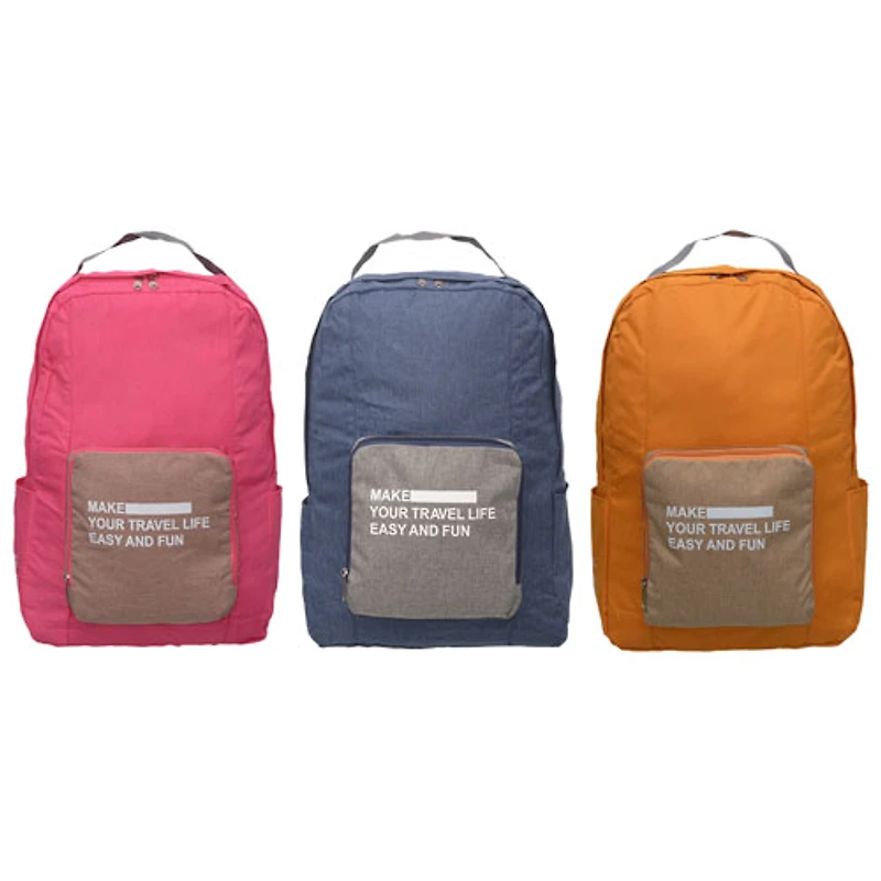 Sac à dos de voyage pliable de Nicci - Jaune