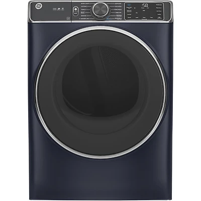 GE 7.8 Cu. Ft. Large Capacity Stackable Electric Dryer with Moisture Sensing, PowerSteam, Energy Star & Wi-Fi (GFD85ESMNRS) - Sapphire Blue