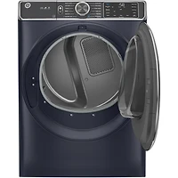 GE 7.8 Cu. Ft. Large Capacity Stackable Electric Dryer with Moisture Sensing, PowerSteam, Energy Star & Wi-Fi (GFD85ESMNRS) - Sapphire Blue