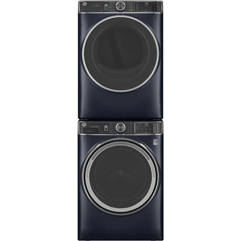 GE 7.8 Cu. Ft. Large Capacity Stackable Electric Dryer with Moisture Sensing, PowerSteam, Energy Star & Wi-Fi (GFD85ESMNRS) - Sapphire Blue