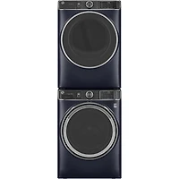GE 7.8 Cu. Ft. Large Capacity Stackable Electric Dryer with Moisture Sensing, PowerSteam, Energy Star & Wi-Fi (GFD85ESMNRS) - Sapphire Blue