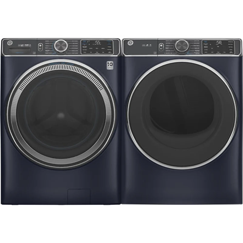 GE 7.8 Cu. Ft. Large Capacity Stackable Electric Dryer with Moisture Sensing, PowerSteam, Energy Star & Wi-Fi (GFD85ESMNRS) - Sapphire Blue