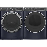 GE 7.8 Cu. Ft. Large Capacity Stackable Electric Dryer with Moisture Sensing, PowerSteam, Energy Star & Wi-Fi (GFD85ESMNRS) - Sapphire Blue