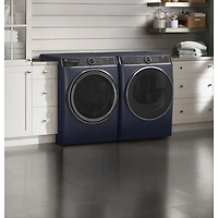 GE 7.8 Cu. Ft. Large Capacity Stackable Electric Dryer with Moisture Sensing, PowerSteam, Energy Star & Wi-Fi (GFD85ESMNRS) - Sapphire Blue