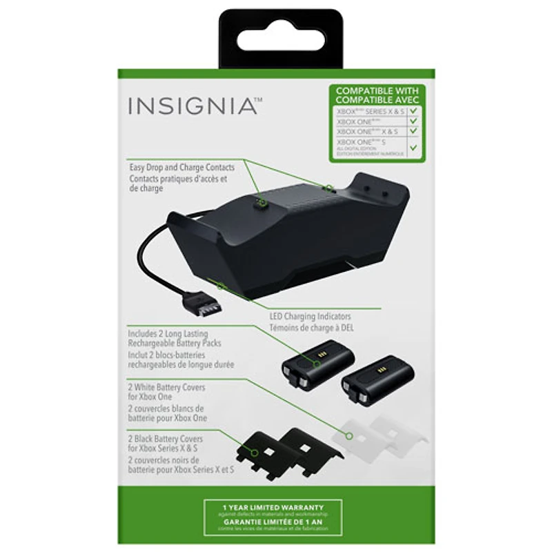 Insignia Dual Controller Charging System with Battery Packs for Xbox Series X|S & Xbox One