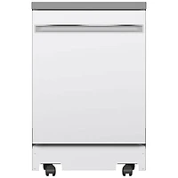 GE 23.62'' 58dB Portable Dishwasher (GPT225SGLWW) - White - Open Box - Scratch & Dent