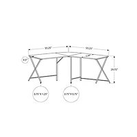 Bureau d'angle d'ordinateur de Monarch - Blanc/Noir