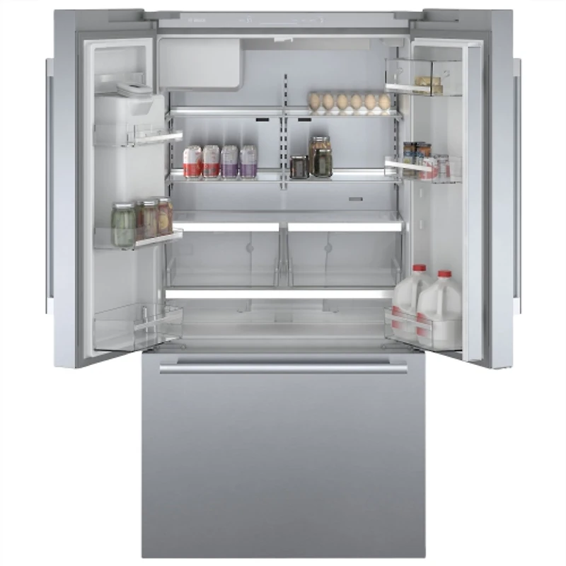 Réfrigérateur à 2 portes à profondeur comptoir 21,6 pi³ 36 po avec distrib Bosch (B36CD50SNS) - Inox