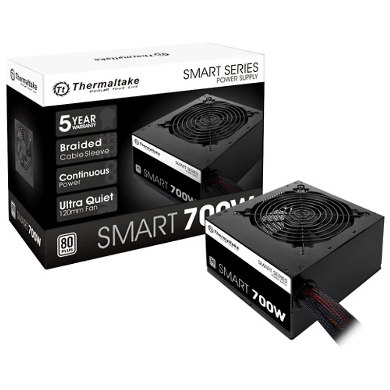Bloc d'alimentation non modulaire de 700 W Smart de Thermaltake