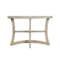 Monarch Contemporary Rectangular Console Table with Half Moon Shape - Dark Taupe