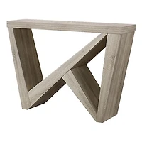 Monarch Contemporary Rectangular Console Table with Asymmetrical Base - Dark Taupe