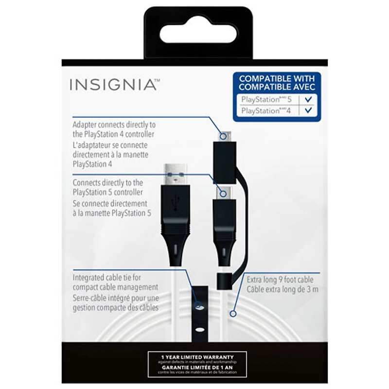 Câble de chargement d'Insignia pour PS5 et PS4