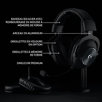 Casque de jeu sans fil avec microphone G Pro X LIGHTSPEED de Logitech - Noir