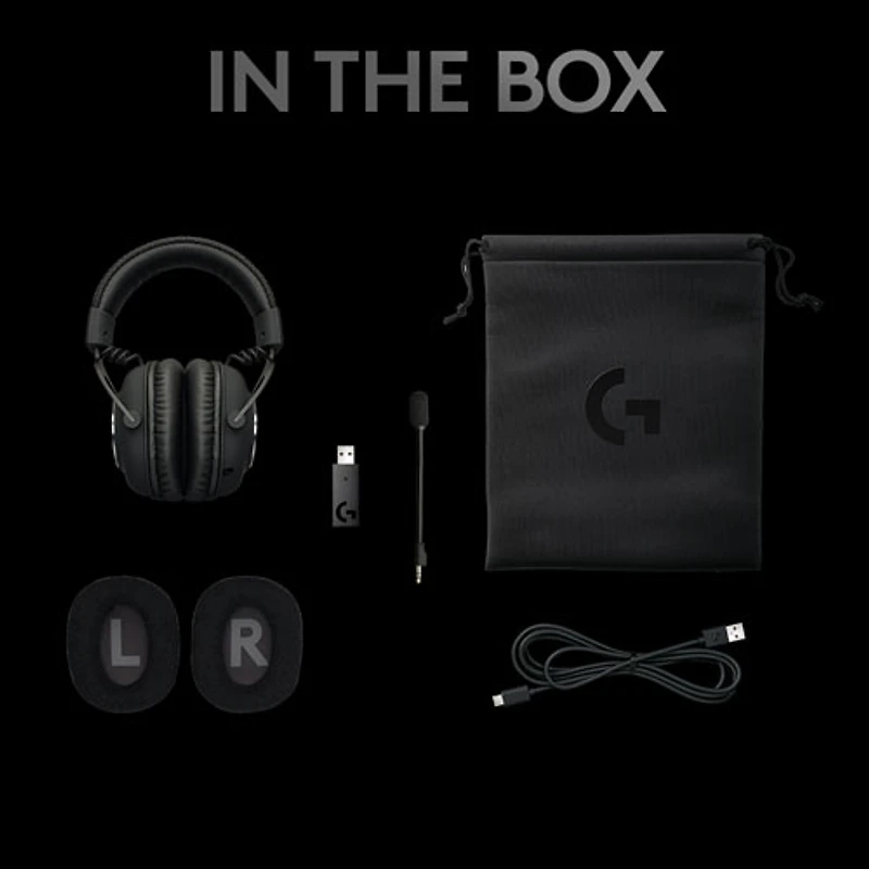 Casque de jeu sans fil avec microphone G Pro X LIGHTSPEED de Logitech - Noir