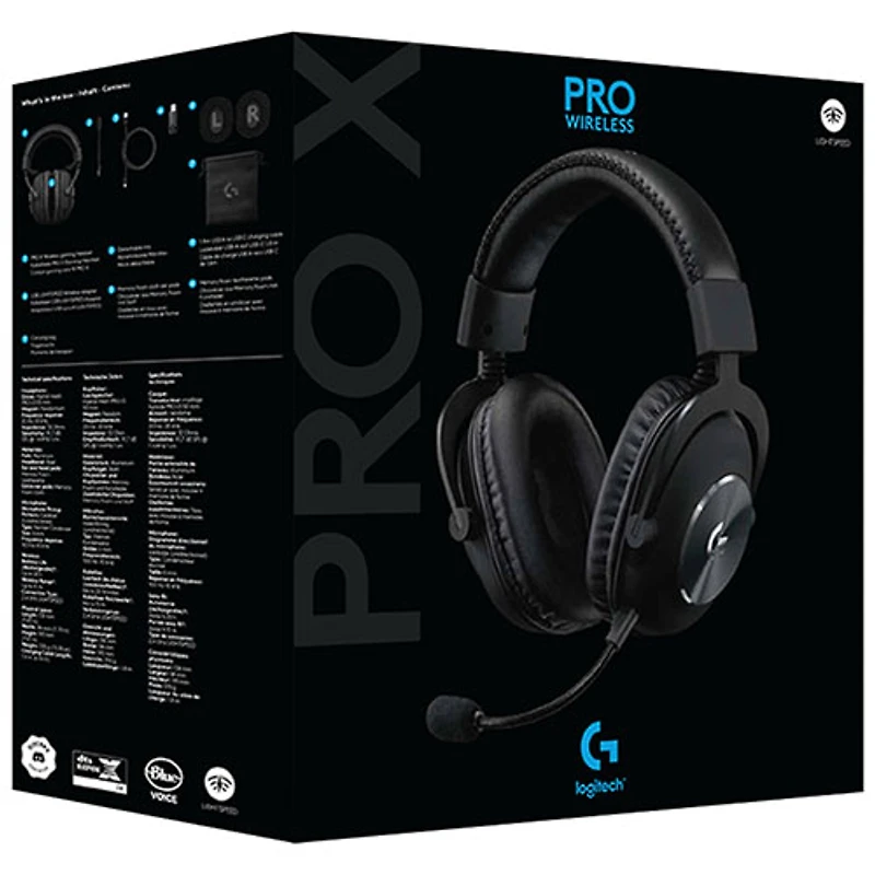 Casque de jeu sans fil avec microphone G Pro X LIGHTSPEED de Logitech - Noir