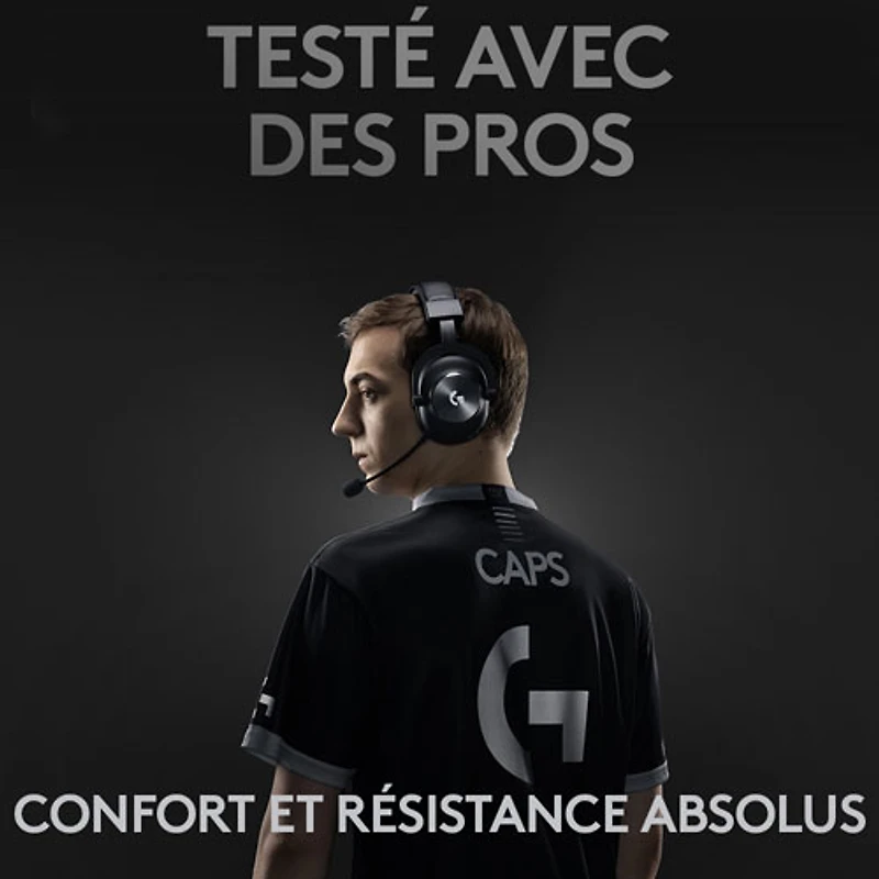 Casque de jeu sans fil avec microphone G Pro X LIGHTSPEED de Logitech - Noir