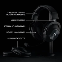 Casque de jeu sans fil avec microphone G Pro X LIGHTSPEED de Logitech - Noir