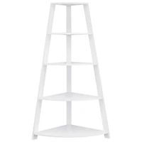 Bibliothèque en coin de 60 po à 4 tablettes de Monarch - Blanc