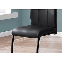 Monarch Contemporary Metal Dining Chair - Set of 2 - Black