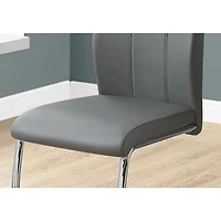 Chaise de salle à manger contemporaine de Monarch - Ensemble de 2 - Gris