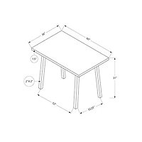 Industrial Contemporary 6-Seat Dining Table - Grey