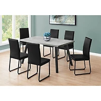 Industrial Contemporary 6-Seat Dining Table - Grey