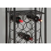 Monarch 15-Bottle Wine Rack with Glass Stemware Rack