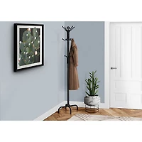Monarch Double Tier Metal Coat Rack - Black