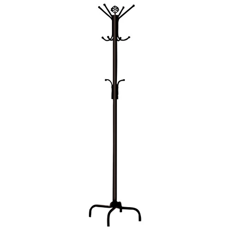 Monarch Double Tier Metal Coat Rack - Black
