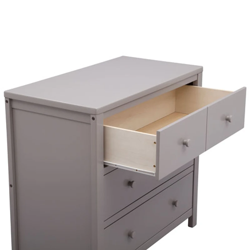 Delta Children Cambridge Modern 3-Drawer Kids Dresser - Grey