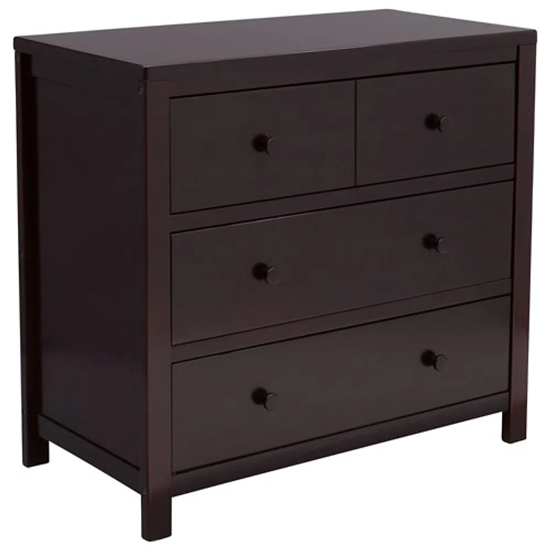 Delta Children Cambridge Modern 3-Drawer Kids Dresser - Dark Chocolate