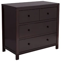 Delta Children Cambridge Modern 3-Drawer Kids Dresser - Dark Chocolate