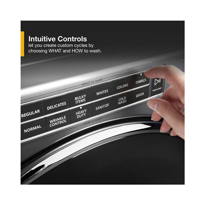 Laveuse à chargement frontal 5,8 pi³ de Whirlpool (WFW8620HC) - Ombre chromée