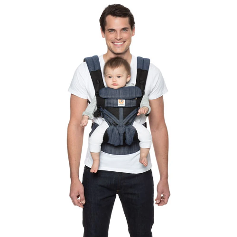 Porte-bébé en tissu maillé aéré à quatre positions Omni 360 Cool Air Mesh d'Ergobaby - Indigo
