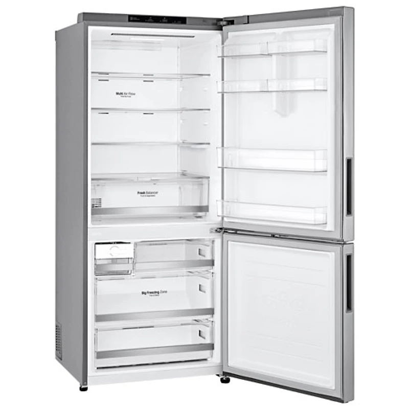 Réfrigérateur congélat. inférieur profondeur comptoir 14,7 pi³ 28 po LG (LBNC15251V)-Argenté platine