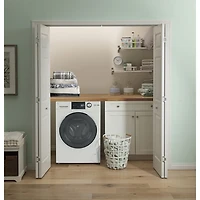 Duo laveuse-sécheuse électrique de 2,8 pi³ de GE (GFQ14ESSNWW) - Blanc