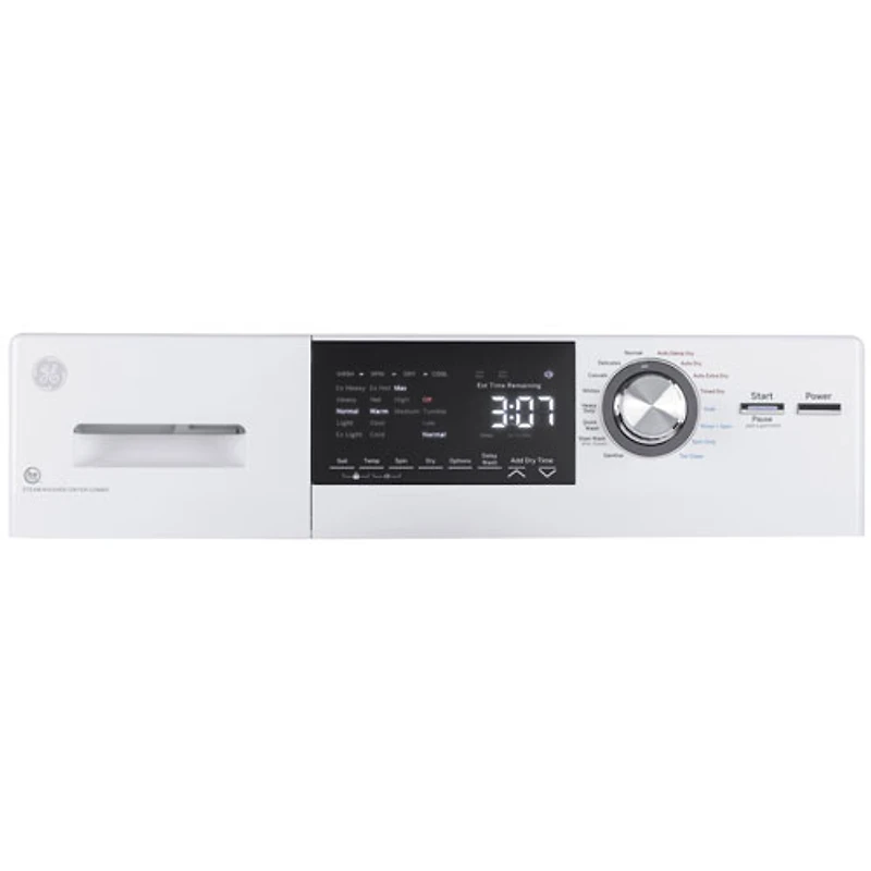 Duo laveuse-sécheuse électrique de 2,8 pi³ de GE (GFQ14ESSNWW) - Blanc