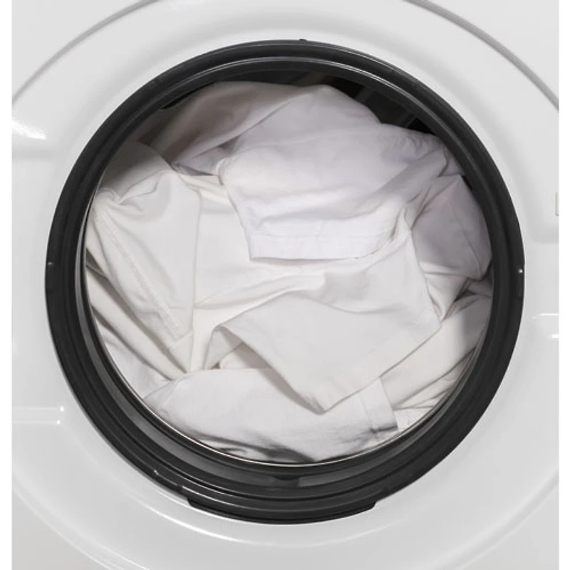 Duo laveuse-sécheuse électrique de 2,8 pi³ de GE (GFQ14ESSNWW) - Blanc