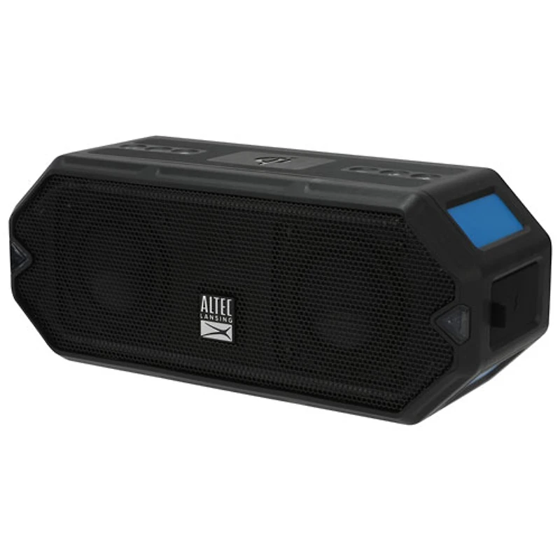 Haut-parleur sans fil Bluetooth étanche HydraBlast d'Altec Lansing - Noir/Bleu royal