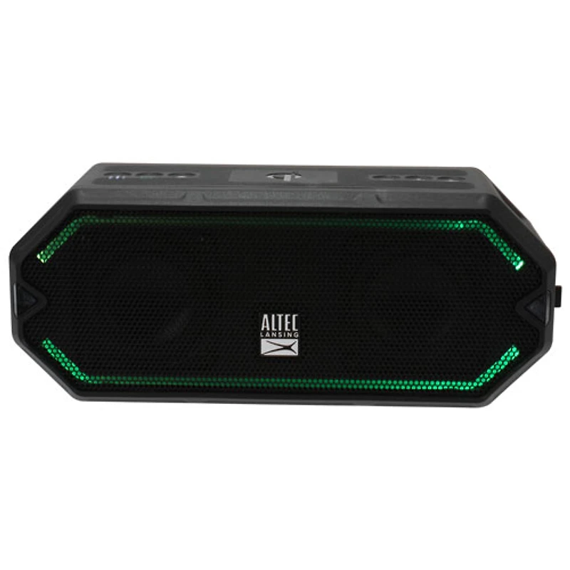 Haut-parleur sans fil Bluetooth étanche HydraBlast d'Altec Lansing - Noir/Bleu royal